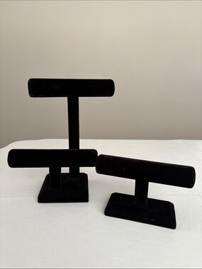 Black Velvet Jewelry T-Bar Displays